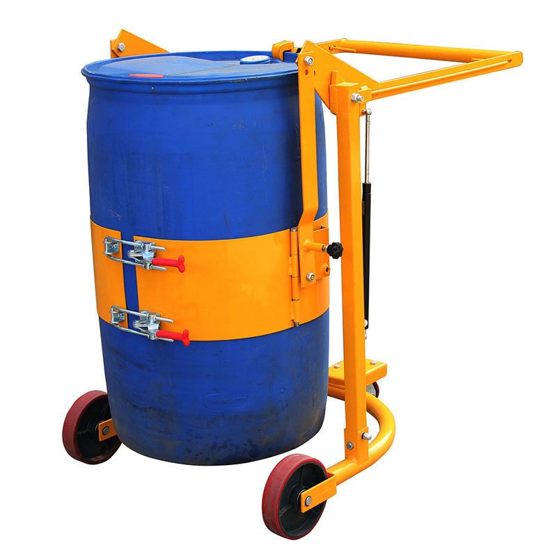 Manual Powered 55 Gallon Plastic Drum Handling Equipments Drum Carrying Trolley 350kg