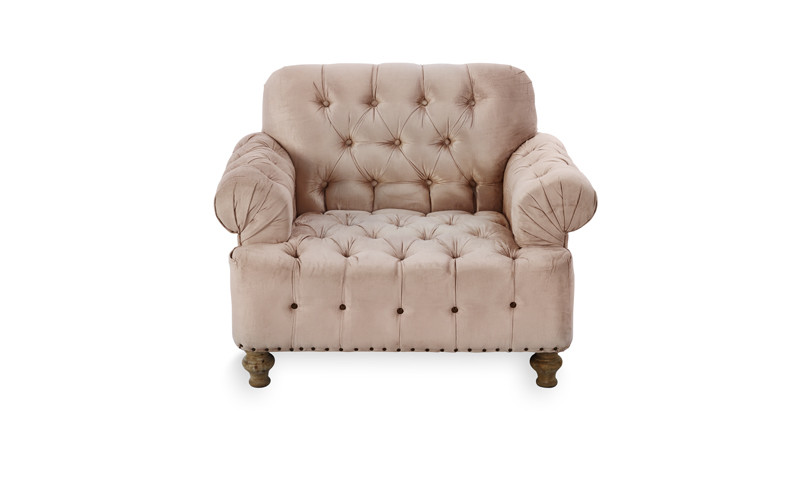 Pink velvet fabric upholstered wedding chair furniture with good design in event style and party rent