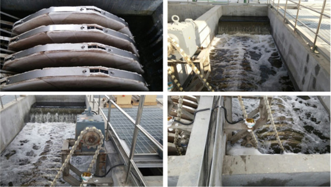 8.3KW 24 Pcs Rotary Disc Filter Screw Press Activated Sludge Wastewater Treatment