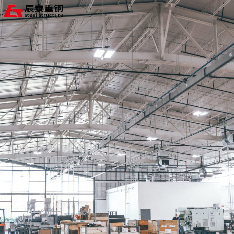 Prefabricated Steel Structure Workshop With PU Wall Sandwich Panel