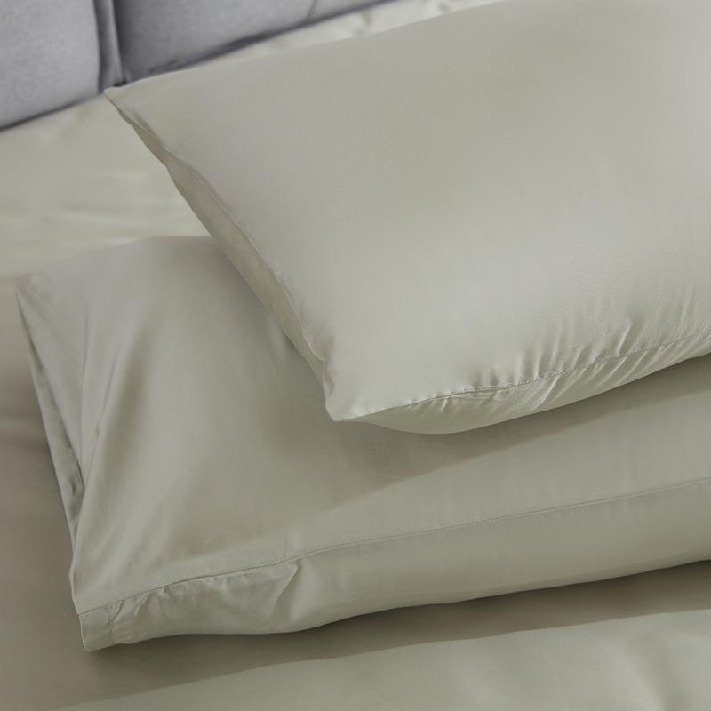 4-piece Nondisposable Plain Dyed Bamboo Lyocell Bedding Set with Solid Color Print