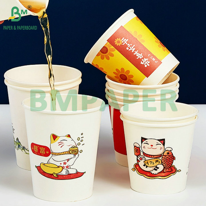 15g PE Coated Waterproof 190gsm 210gsm Cup Stock Paper For Making Drinks Cup 