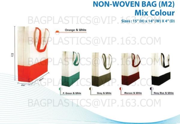 pp nonwoven bag, promotional recycled glossy laminated pp nonwoven shopping bag,