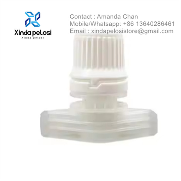 Custom Size Good Quality Spout Pouch Packaging PE Plastic Spout With Cap For Beverage Pouch