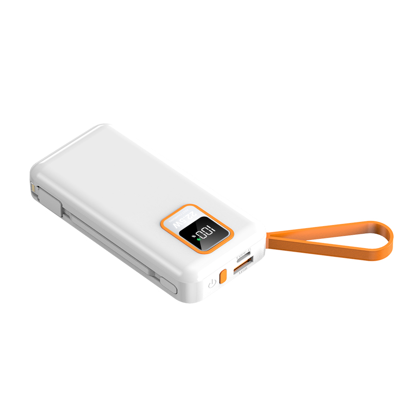 Outdoor 10000mAh TC Port Mini 22.5W Fast Charging Power Bank with Cable and Real Capacity