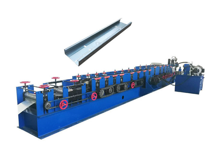 PLC Control Purlin Roll Forming Machine Galvanized Steel Coil Thickness 1.5-3.0mm