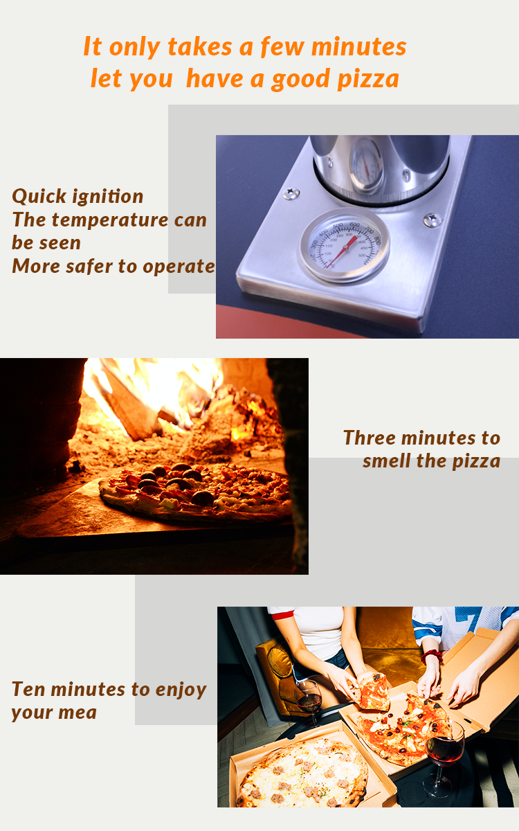 Universal Stainless Steel Wood-Fired Pizza Oven BBQ Grill for G.W./N.W 18.2/20.45kg