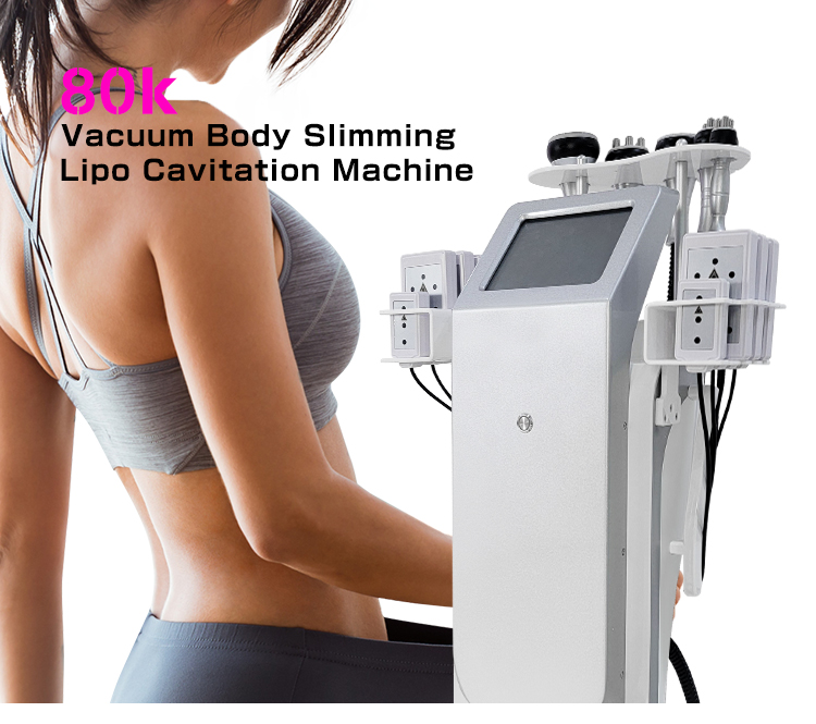 AS84 OEM ODM 6 In 1 40k Cavitation Machine Cavitation Fat Burning Machine 5 Handles