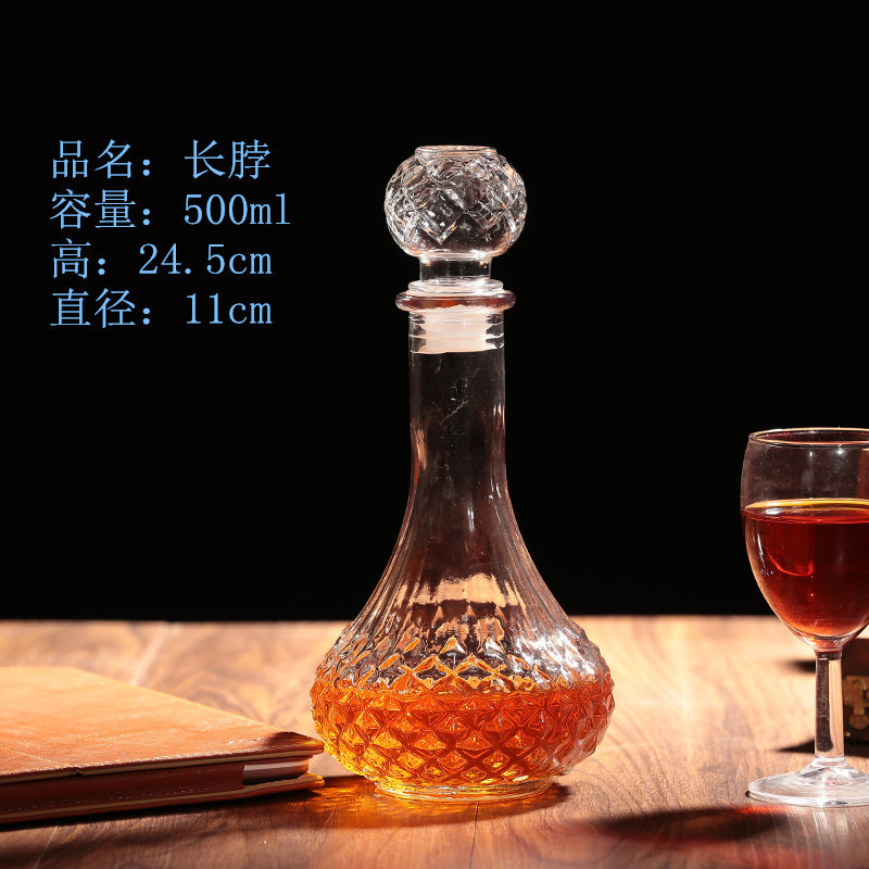 500ml 800ml 1000ml Glass Vodka Decanter Made with Environmental Protection in Mind