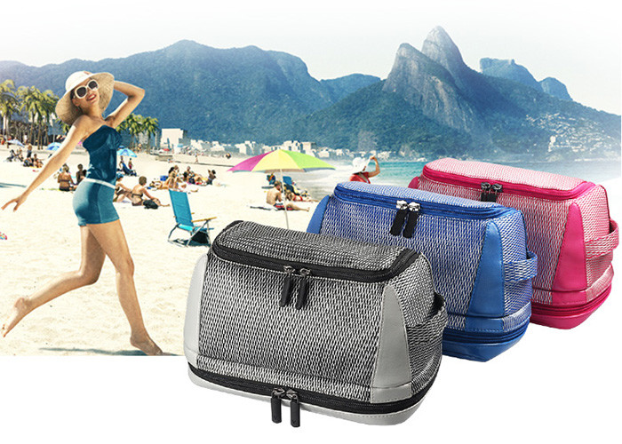 Multi - Functional Waterproof Wash Bag Indulgent With Two Separate Zip Pockets