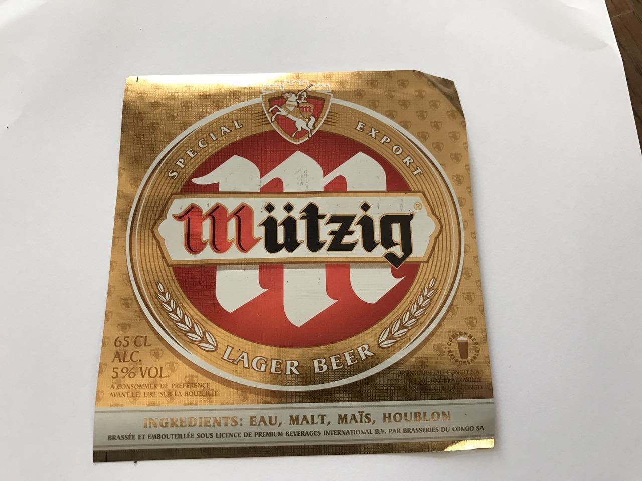 Beautiful metallized paper for beer label,private label beer,beer label
