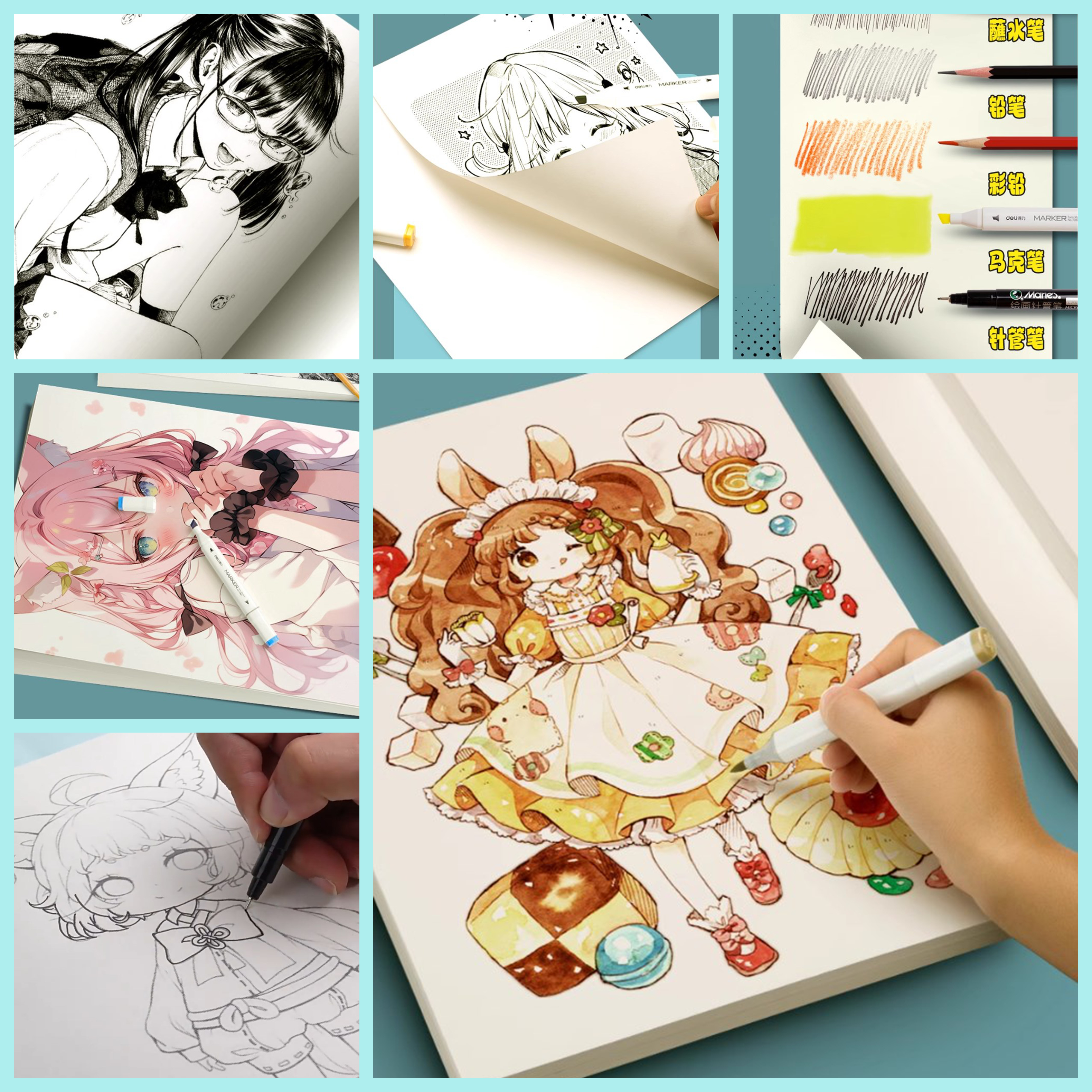 Comic Kent Paper 200gsm 250gsm Smooth Writing Surface For Drawing