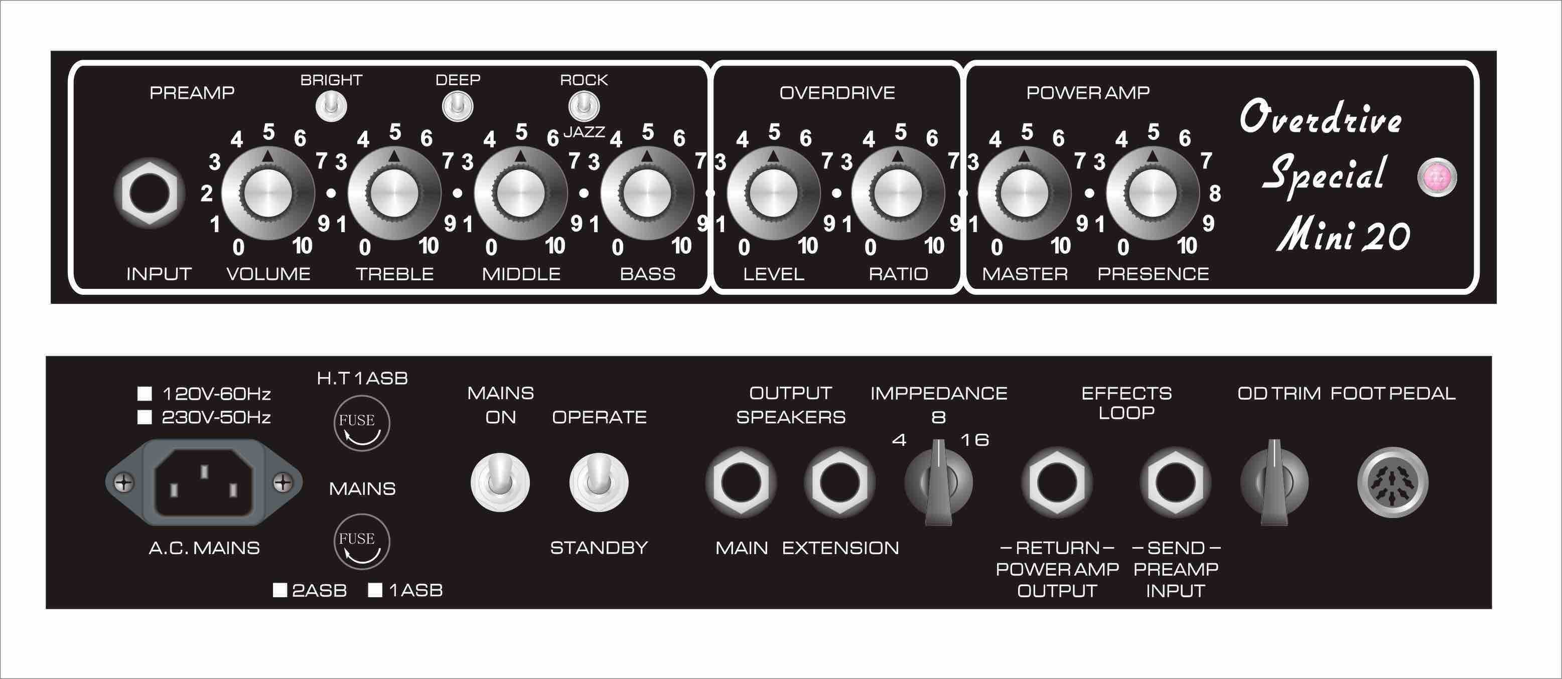 China Grand Overdrive Special G-OTS Mini Guitar Amplifier Head JJ Tubes 2 x EL84 Power 3 x 12ax7 Preamp with Loop