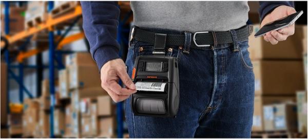 BIXOLON 4 Inch Mobile Thermal Label Receipt Barcode Printer 2600MAH Battery USB
