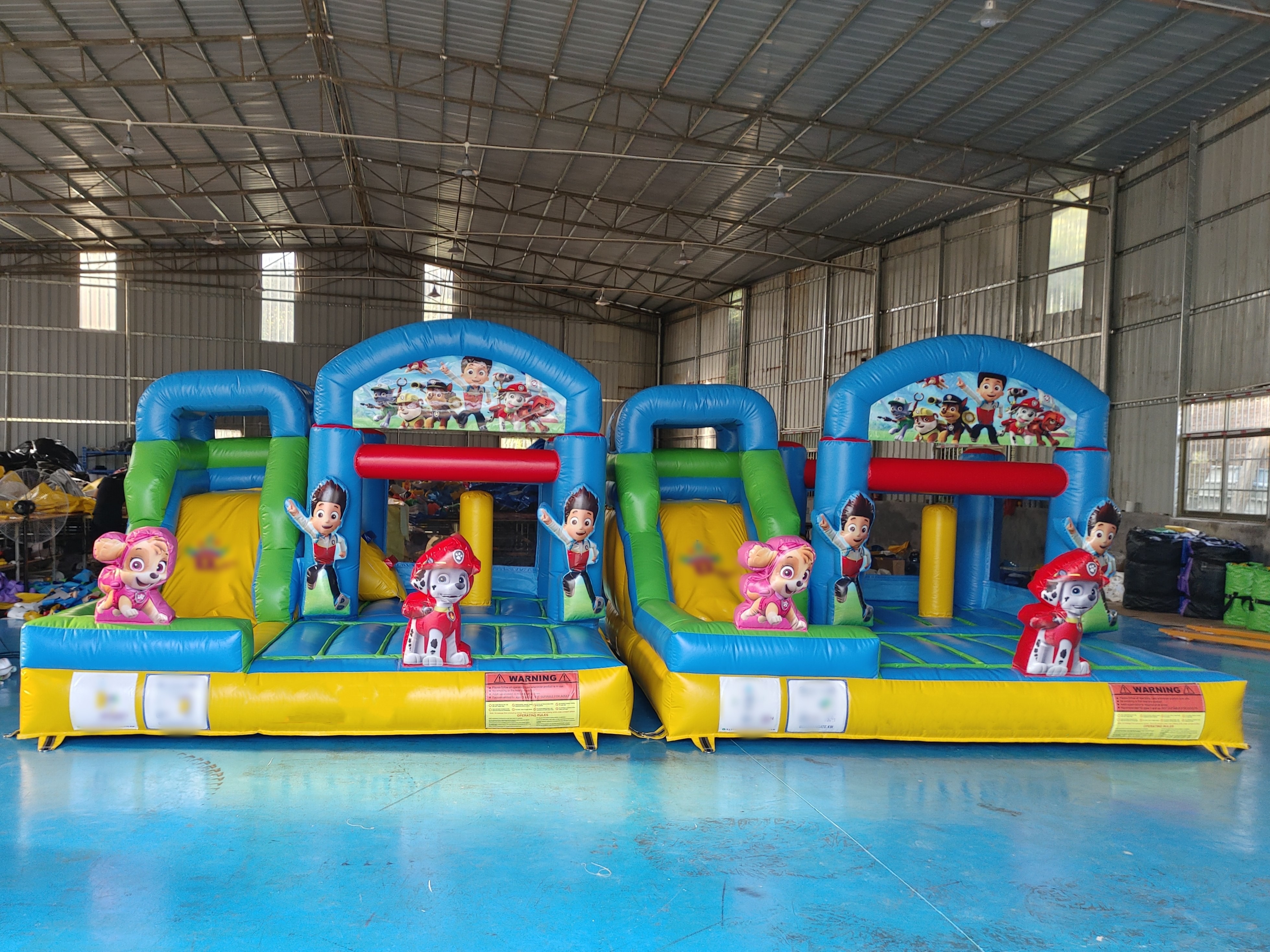 Popular Cartoon Inflatable Bounce House With Slides PAW Patrol Inflatable Combo For Kids
