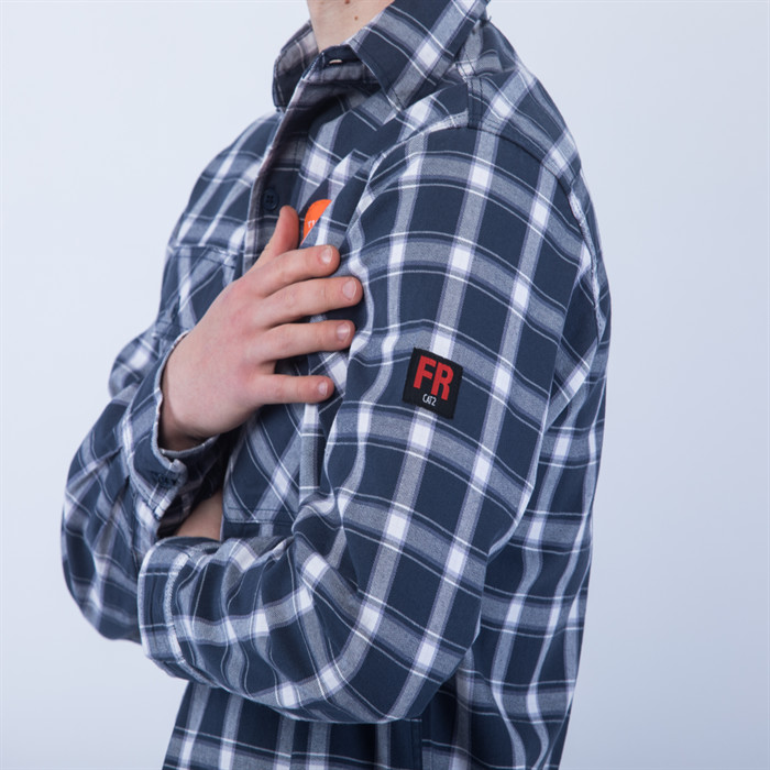 Twill 3 / 1 Weave Fire Retardant Work Shirt Long Sleeve Button Up