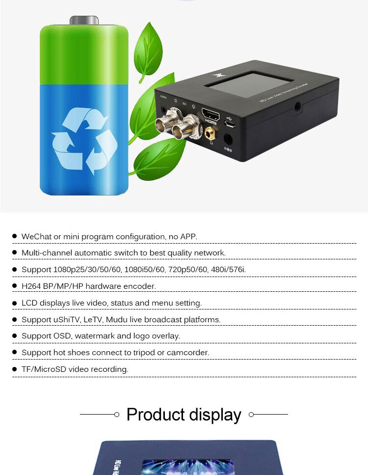 High-performance H.264 IP streaming encoder for 1920x1080P60 resolution in Beijing