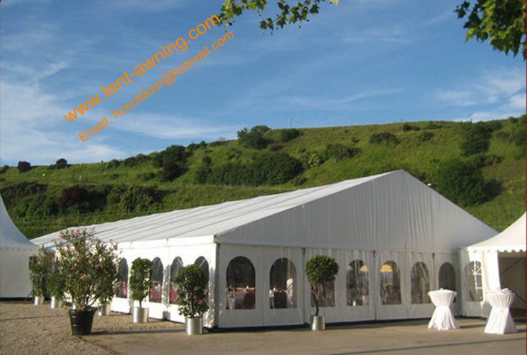 Temporary Decorate Wedding Tents Aluminum Structure Fire Retardant Marquee