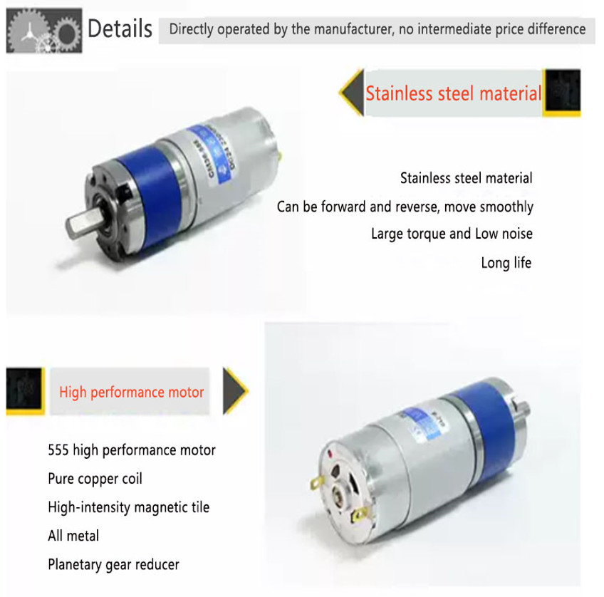 Dc Gear Motor 12v 24v Planetary Dc Gear Motor PG36-555 12v Dc Planetary Gear Motor