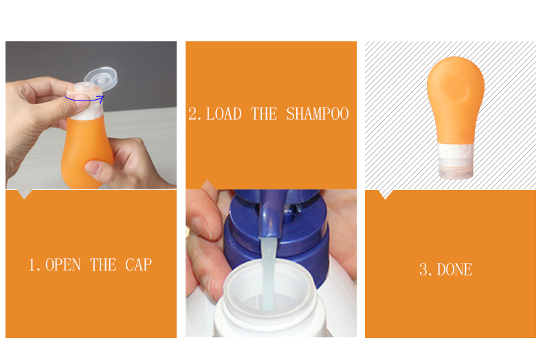 Eco Friendly Non Toxic 37g Small Silicone Travel Bottles