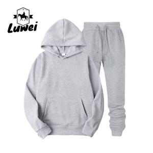China Custom Felpe Con Cappuccio Bluzy Bulk Premium Blank Oversized Cut And Sew Heavy Sweatpants And Hoodie Set on sale