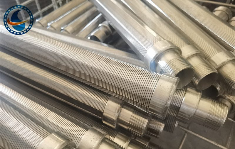 316l 38mm Diameter Wound Stainless Steel Wedge Wire Screen With Dn25 Male Threaded