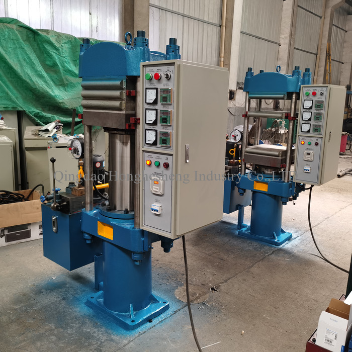 Semi Automatic Steam Heating Hydraulic Press 50T Rubber Mat Making Machine