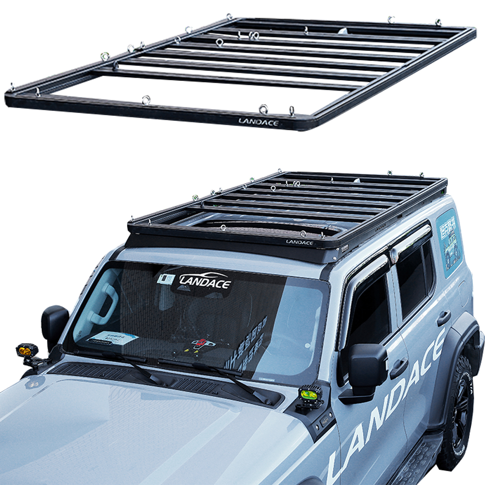Black Aluminium Alloy Roof Luggage Rack For Tank300 4X4 Vehicle Exterior Accessories