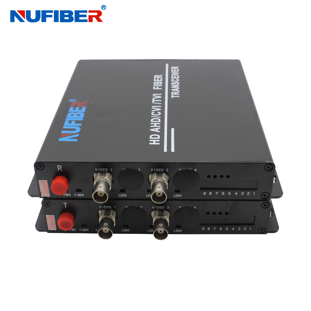 HD AHD / TVI / CVI 1080P Fiber Video Converter 2Ch 2MP Simplex SM 1310 / 1550nm FC