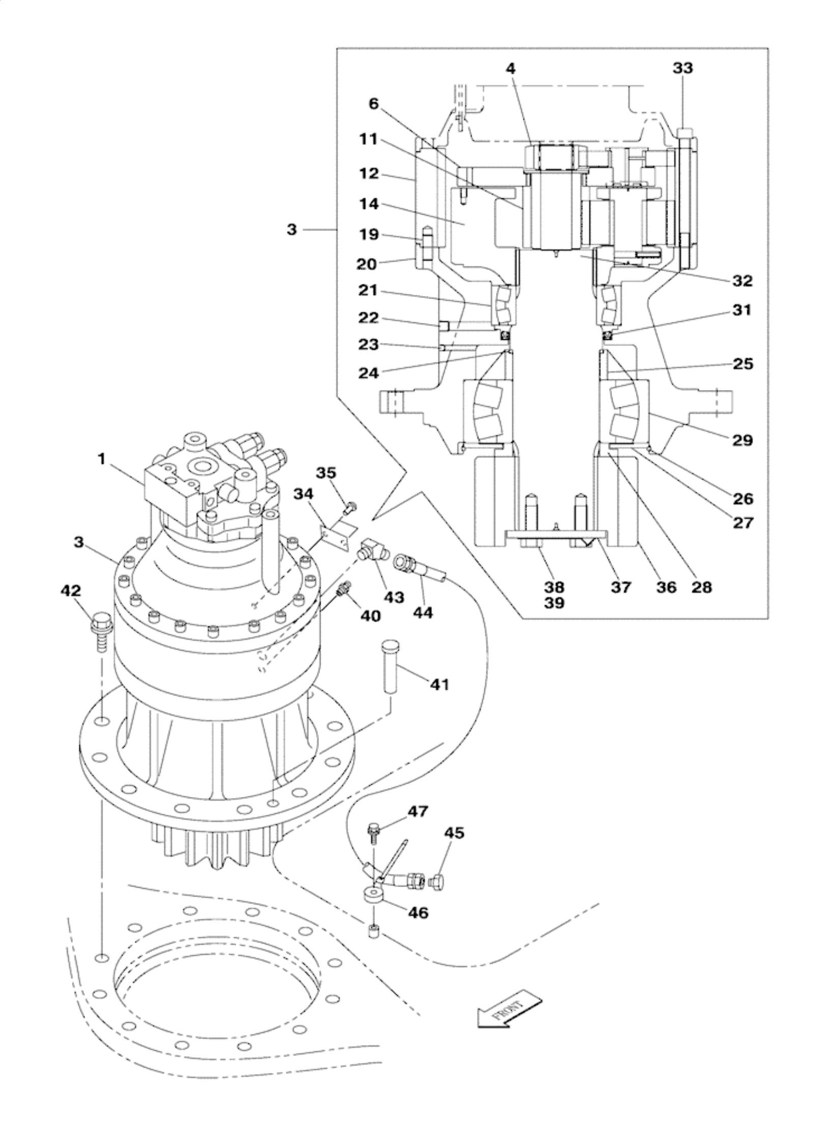 Sumitomo CX460 CX470 SH460 Excavator Swing Gearbox SH460HD-5