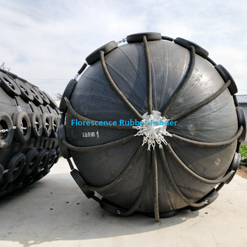Black Natural Rubber Pneumatic Rubber Fender With Pressure Of 50 Or 80 Kpa