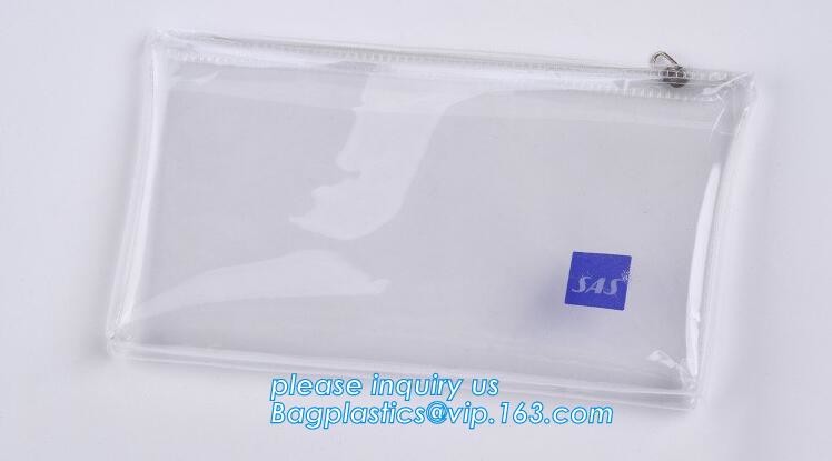 Plastic Bag OEM Custom PVC Loop Handle Image Printed Plastic Shopping Bag,Promotional Clear Waterproof Plastic Cosmetic