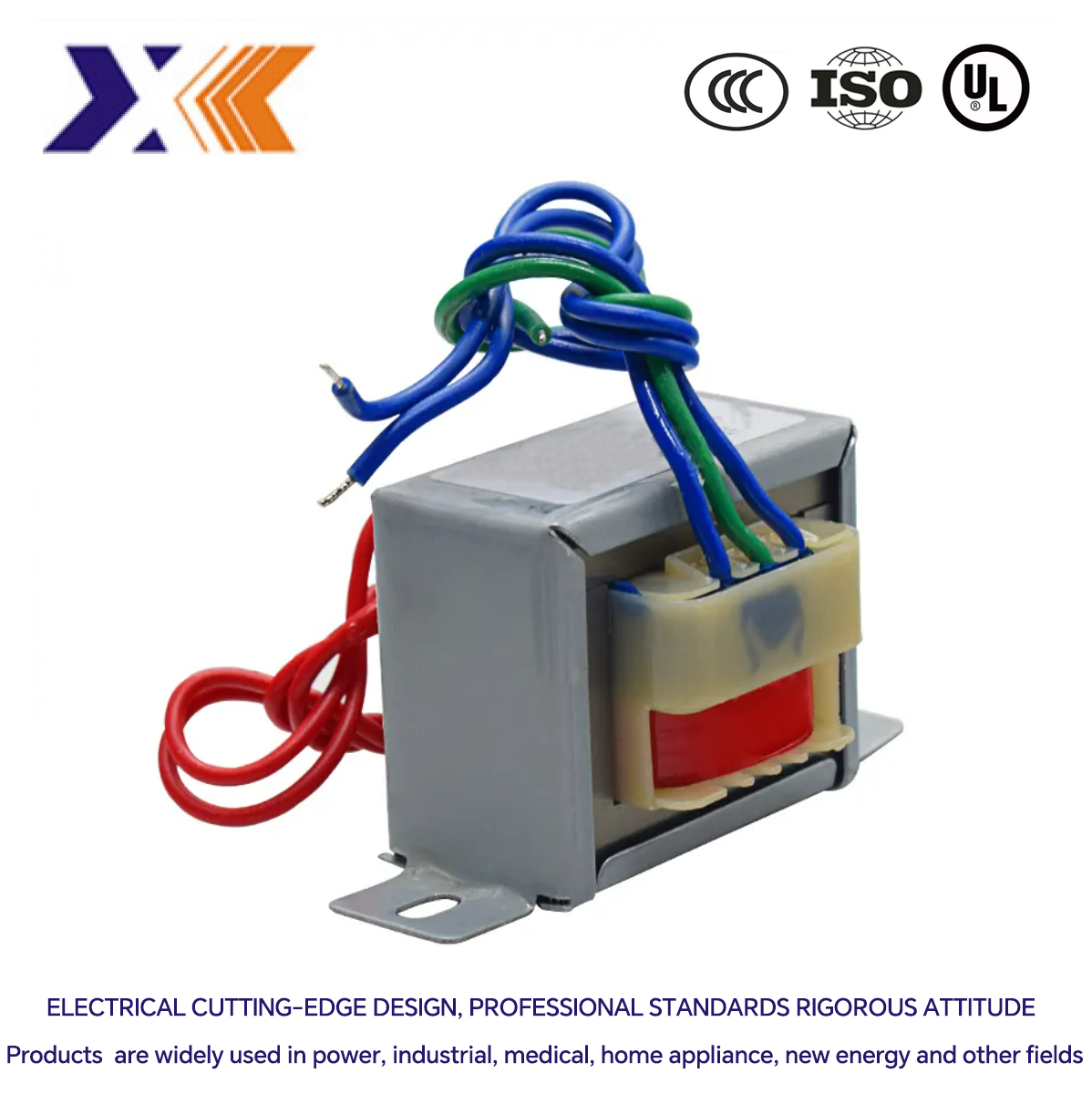 Ei Magnetic Core Transformer for Medical Instrument Tolerance ±5% Low Frequency Design