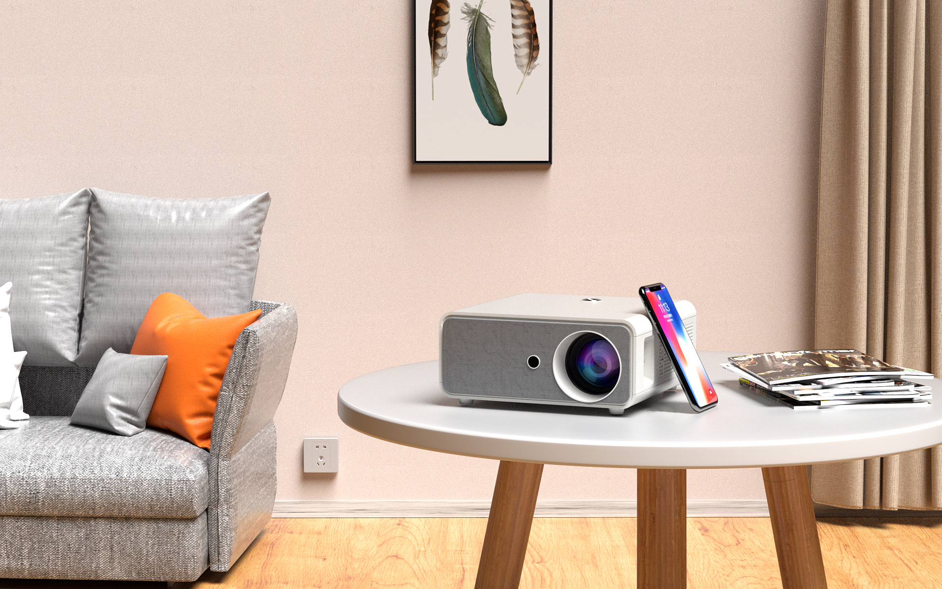 X1 Auto Focus Android Education Projector White Flagship Projector FHD Native 1080P Projector