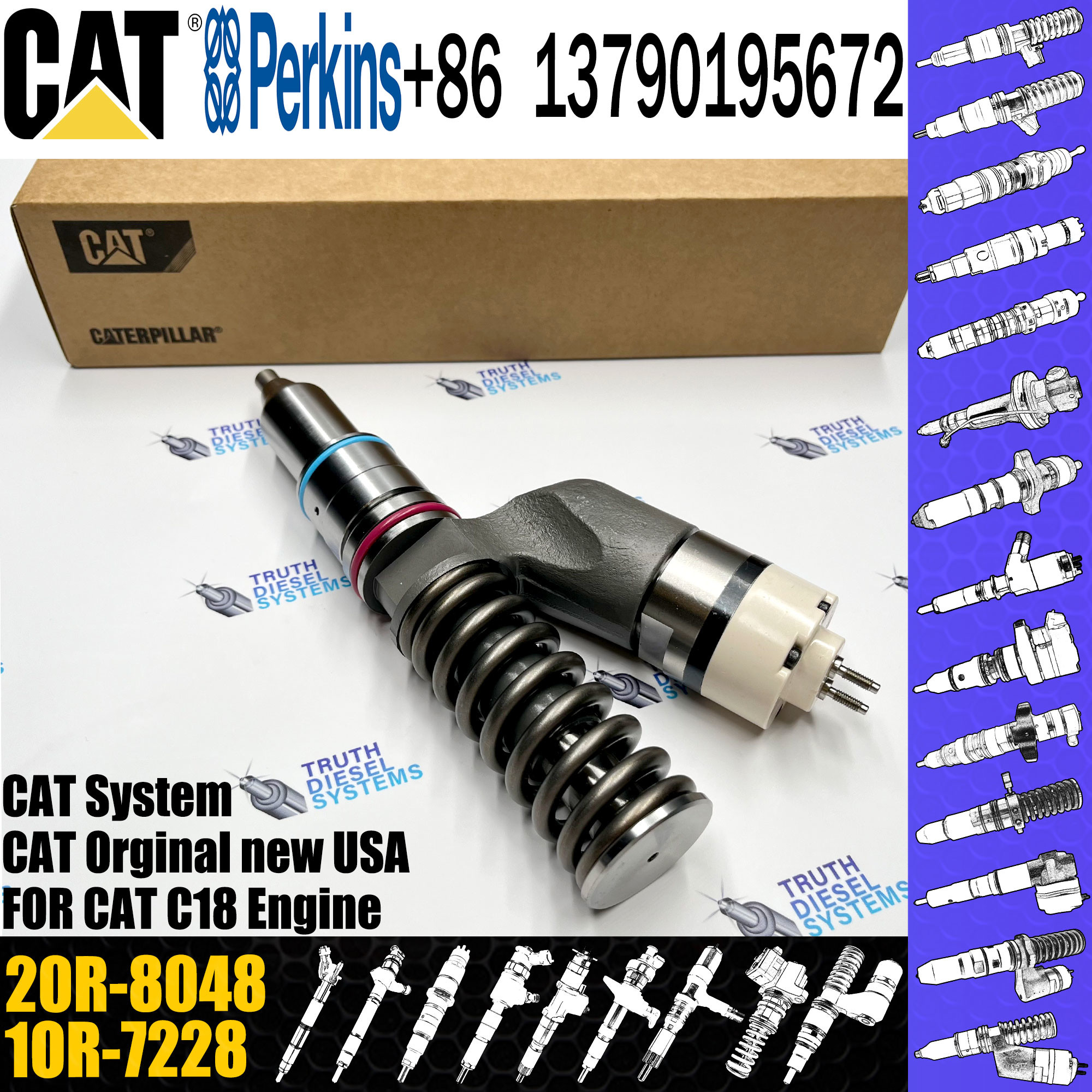 Fuel Injector 211-3026 1OR-9787 20R-8048 1OR-7228 211-3025 for Engine 3406E C18
