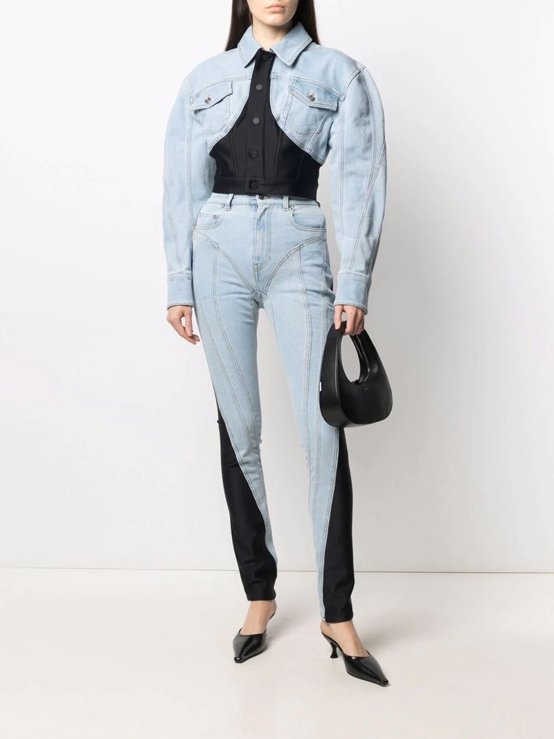 Female Short Casual Sleeve Jean Jackets Denim Cropped Jacket Hot Girl Fashionable Breathable Retro Long