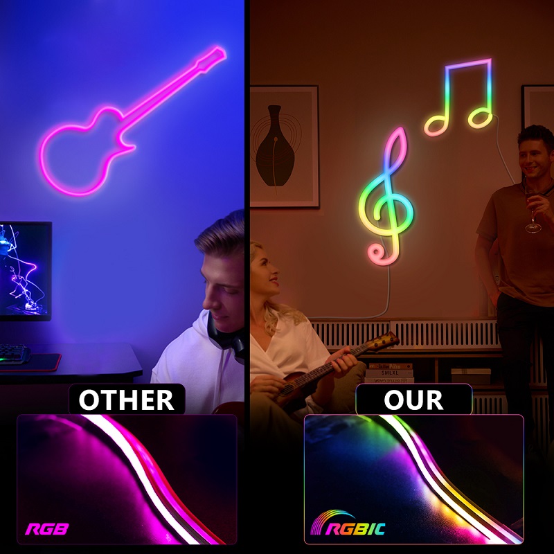 5m RGB LED Neon Strip WS2811 Neon Flex RGB 24V IP67 Outdoor