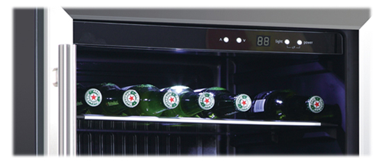 BEVERAGE COOLER 131L BLACK LED DISPLAY