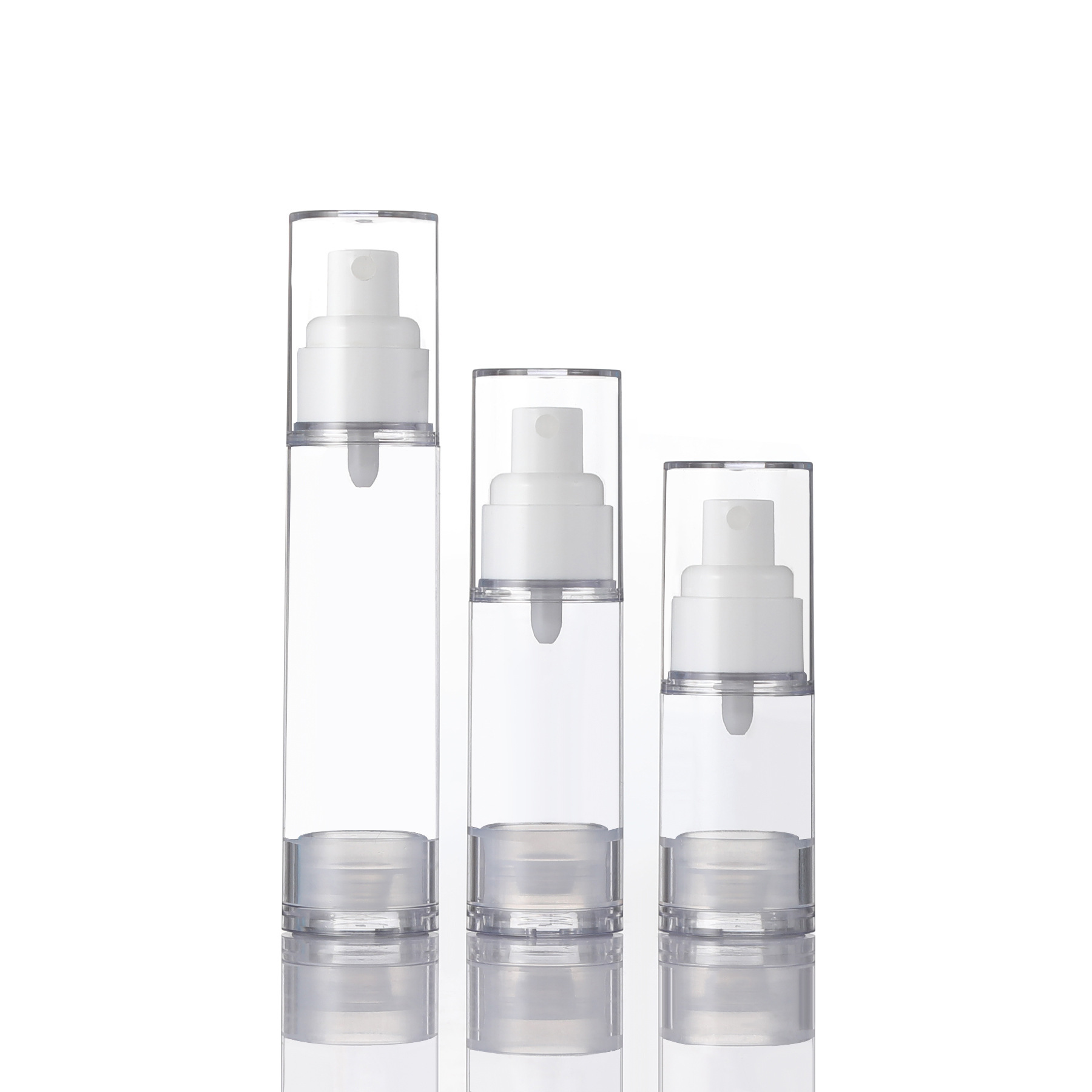 OEM/ODM Acceptable Airless Press Pump Bottle Empty Airless Spray Bottle 15ml 30ml 50ml 80ml 100ml for Skincare and Perfume