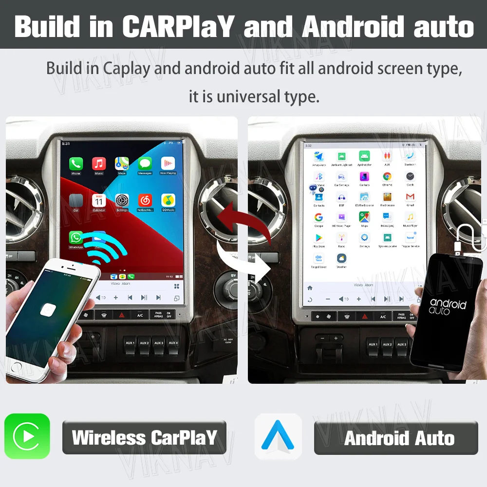 12.1Inch Android Touch Screen Car Radio Ford F250 2013 2014 Carplay Auto Stereo Aftermarket Head Unit Video Player