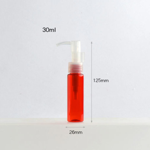 Transparent Body Pet Plastic Cosmetic Bottles 20ml 50ml 80ml 100ml With Pump