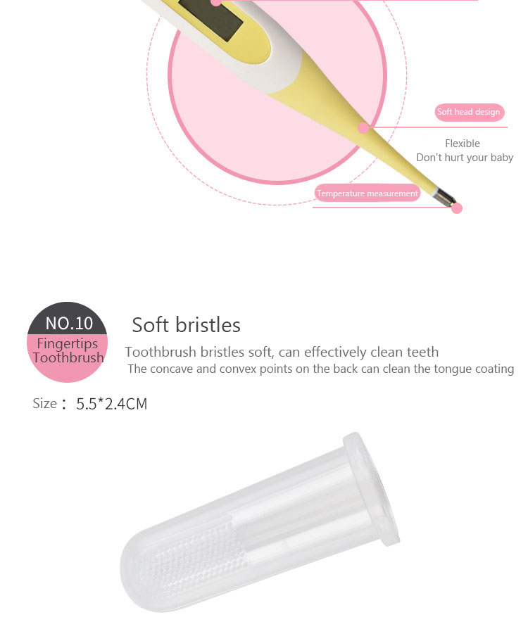 Wholesale Portable EVA Baby Care Kit For Newbron Nail Trimmer Hair Brush Thermometer Kit Baby Care Set