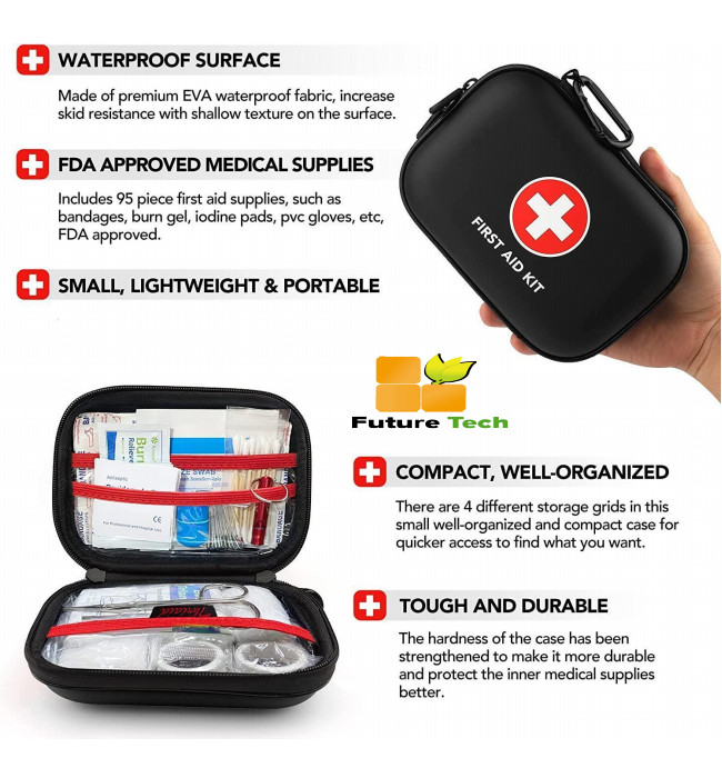 Water-Resistant first aid kit - Perfect for Travel, Outdoor, Home