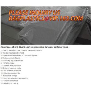 Waste Disposal Dumpster, Open Top Roll Off Drawstring Container Liners, Dumpster