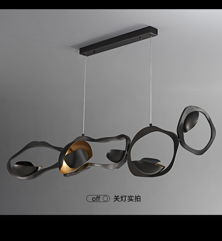 Designer Chandelier Nordic Dining Room Atmosphere Lamp Black Stainless Steel Chandeliers(WH-MI-387)