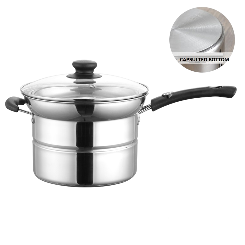 Stainless Steel Kitchen Sauce Pans Sustainable Eco Friendly Milk Pot