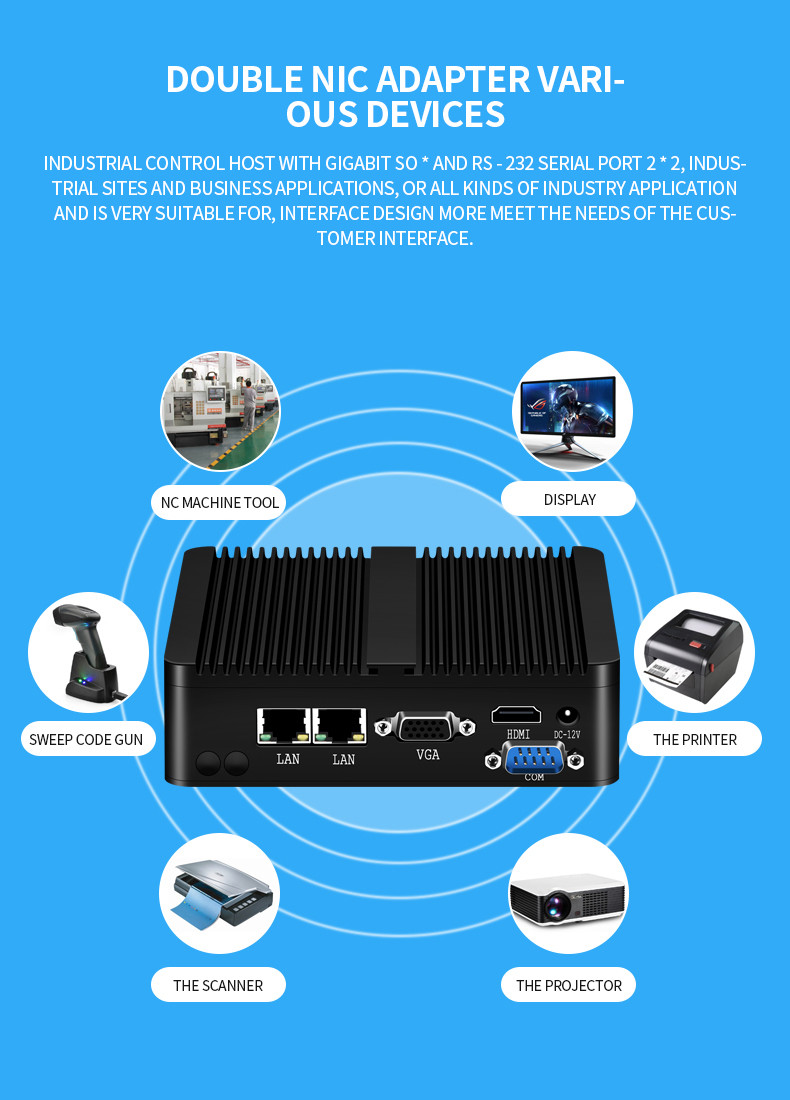 CCC Fanless Industrial PC Dual Network 6 Series Computer Host