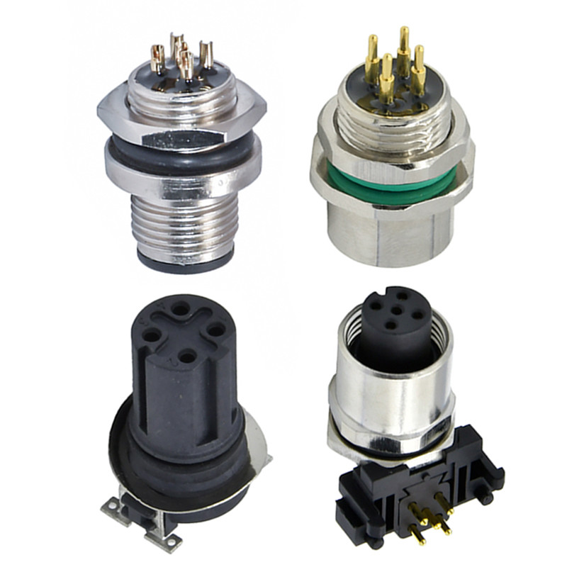 M12 3 - 17pin Waterproof Outdoor Connectors Flexible Customizable Overmolded Cable