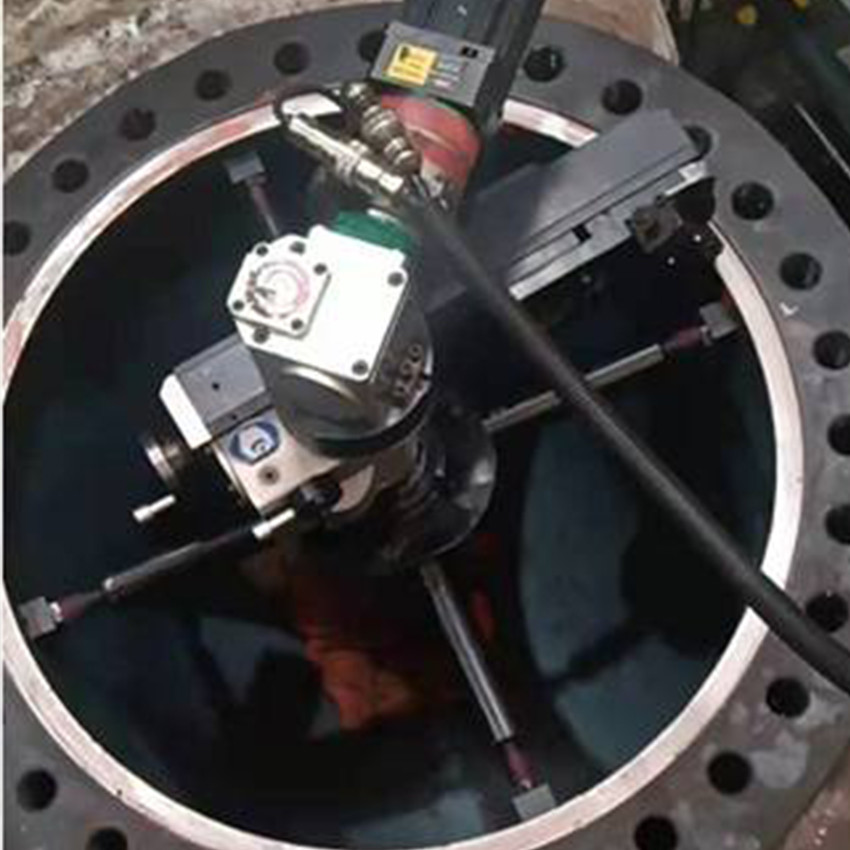 Flange Electric Pipe Beveling Machine 42r/Min Cutting