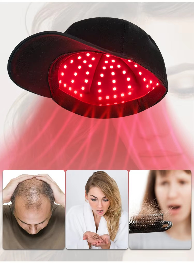 Red Light Therapy LED Hat Hair Growth Cap Infrared Physiotherapy Instrument Low Energy Hair Growth Cap Fixation Cap Relieve Fatigue